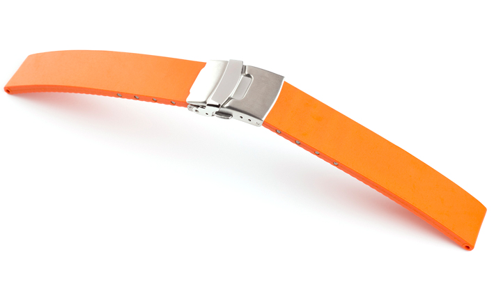 Horlogeband Pure oranje | caoutchouc 
