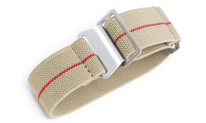 Elastische Nato Strap khaki rood | Nato Straps 