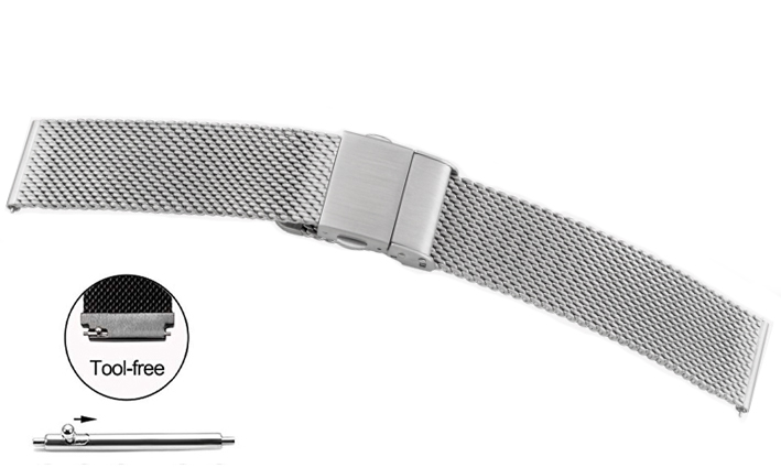 Horlogeband Easy Change Mesh | passend voor Ticwatch 