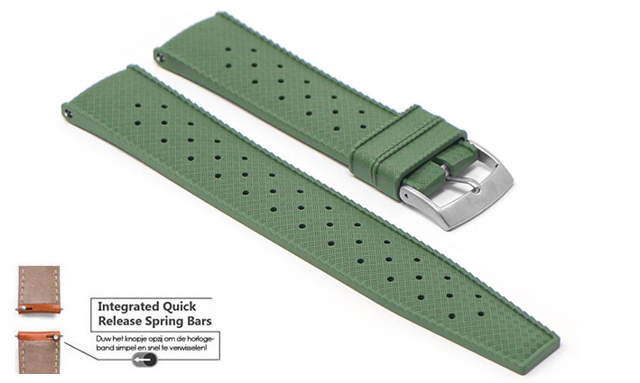 Horlogeband Tropical olivegreen | voor Motorola Moto 