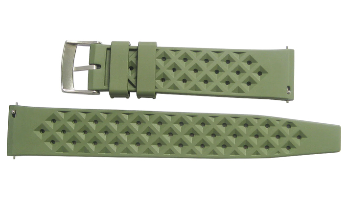 Horlogeband Tropical olivegreen | voor universele horlogebanden