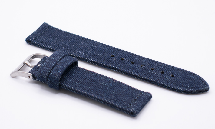 Horlogebandje Jeans Donkerblauw | Edox