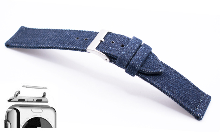 Horlogebandje Jeans Donkerblauw | Apple watch