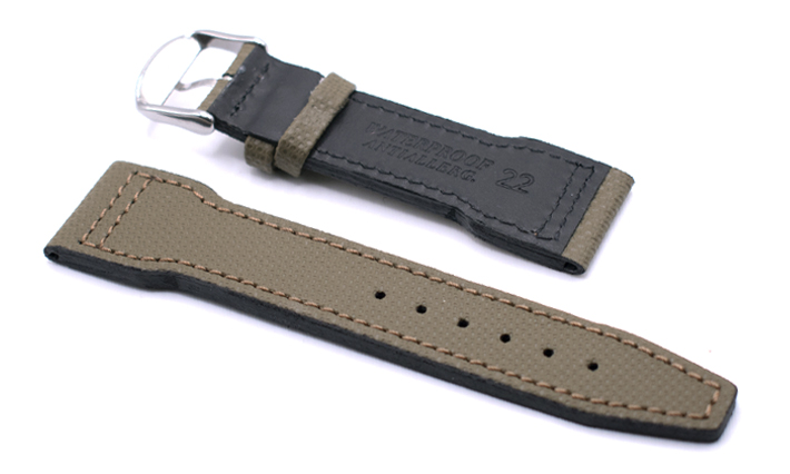 Horlogeband Pilot Olivegreen | passend voor Camel