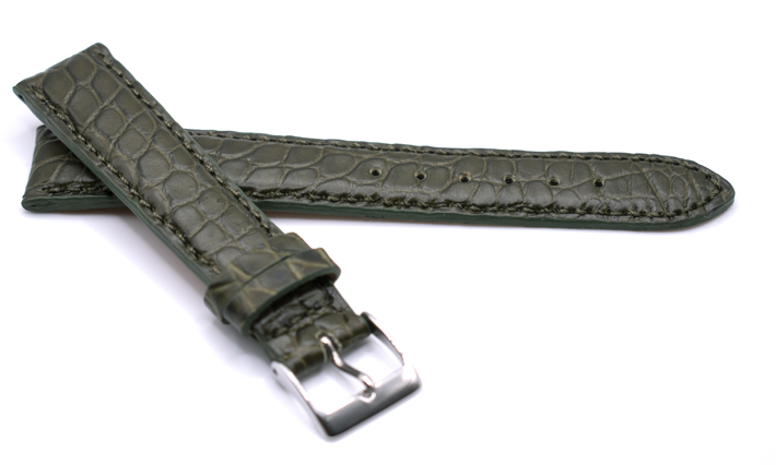 Horlogeband Frosted olivegreen | passend voor Bulova