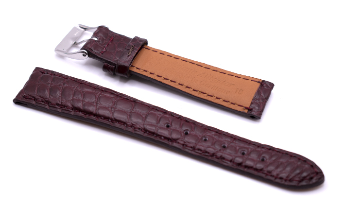 Horlogeband Frosted Bordeaux | passend voor Jaeger Le Coultre