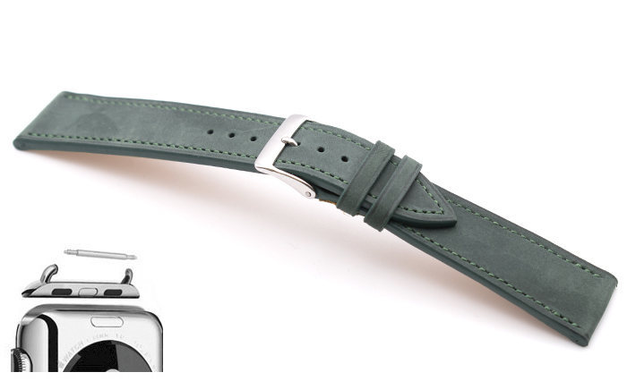 Horlogeband Mountain Nubuck groen | voor Apple watch 