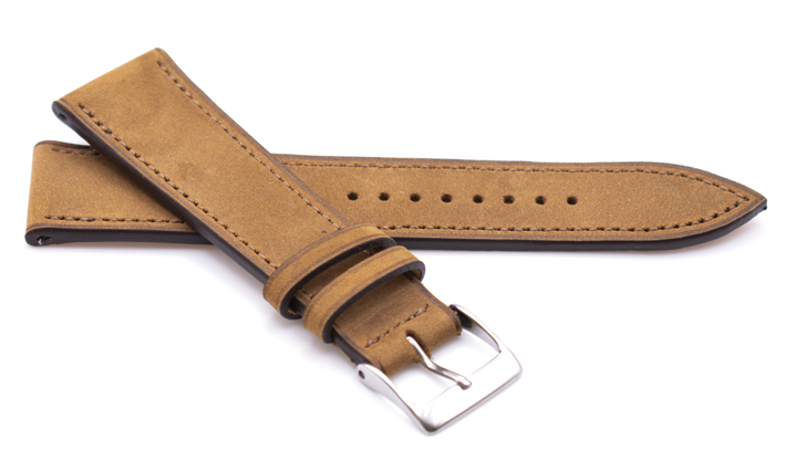 Horlogeband Mountain Nubuck cognac | voor Hamilton