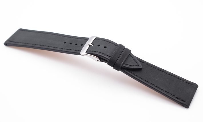 Horlogeband Mountain Nubuck zwart | voor Steinhart