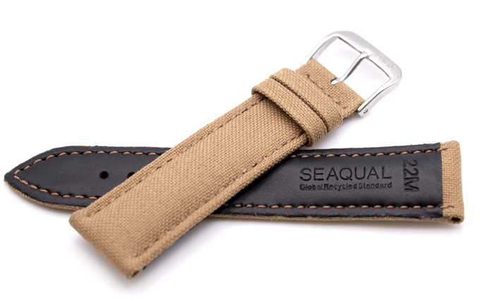 Horlogeband Seaqual sand | voor Leer
