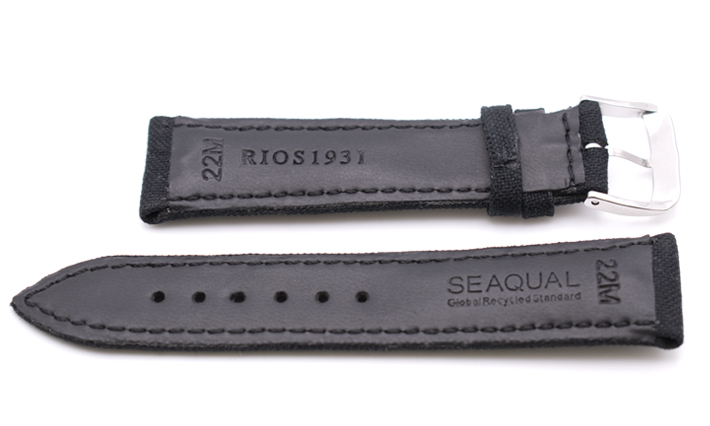 Horlogeband Seaqual zwart | voor Vegan