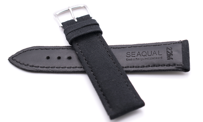 Horlogeband Seaqual zwart | voor Vegan