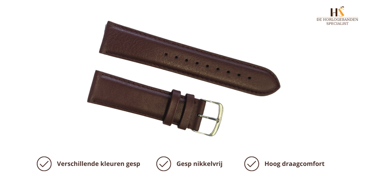 Horlogeband Chur bruin OE | voor Leer