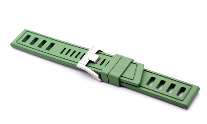 Horlogeband Rubber Iso-Frane Style Groen | passend voor Bulova 