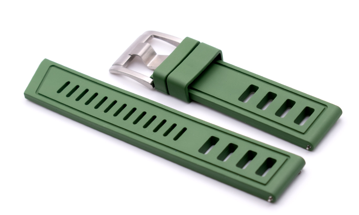 Horlogeband Rubber Iso-Frane Style Groen | passend voor Certina