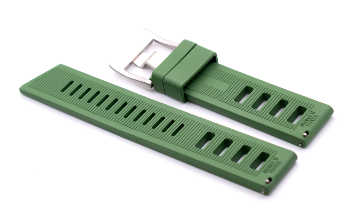 Horlogeband Rubber Iso-Frane Style Groen | passend voor Invicta