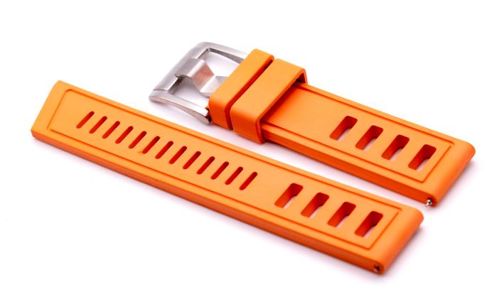 Horlogeband Rubber Iso-Frane Style Oranje | passend voor Rubber