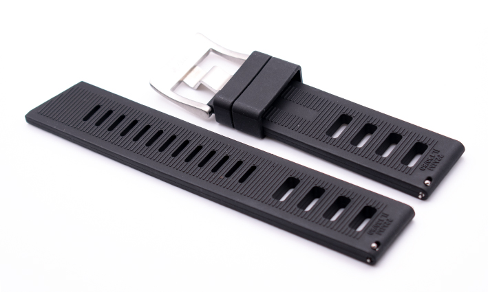 Horlogeband Rubber Iso-Frane Style zwart | voor Timex