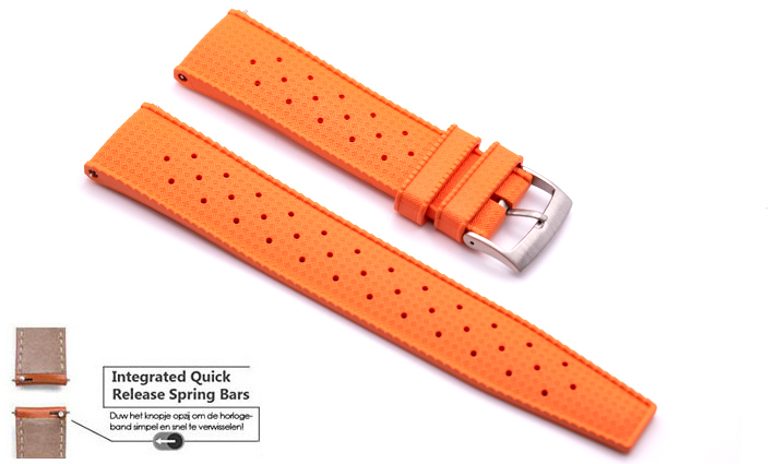 Horlogeband Tropical oranje | voor Ticwatch 