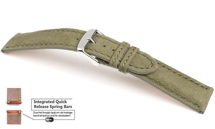 Horlogebandje Dakota olive | voor Asus ZenWatch 