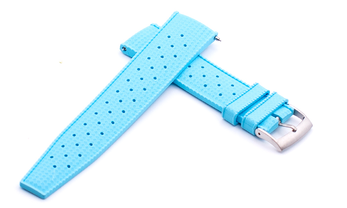 Horlogeband Tropical Icebleu | voor Leer