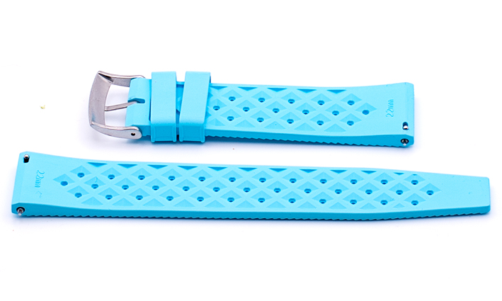 Horlogeband Tropical Icebleu | voor Leer