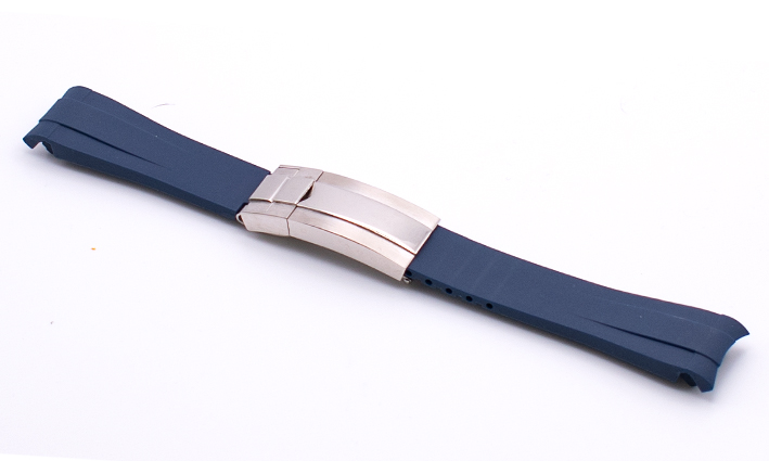 Horlogeband Rubber Rolex blauw | voor Rolex Daytona/submariner 