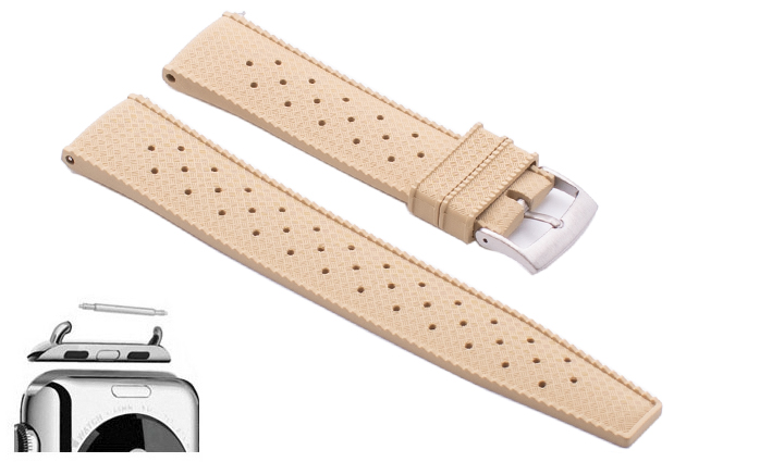 Horlogeband Tropical beige | voor Apple watch 