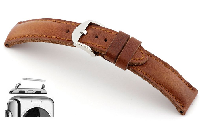 Horlogeband Derby mahagoni | voor Apple watch