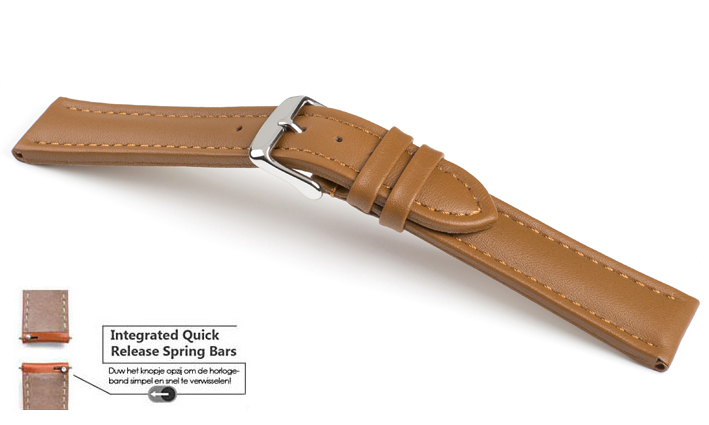 Horlogeband Basel TIT cognac | voor Fossil Q 