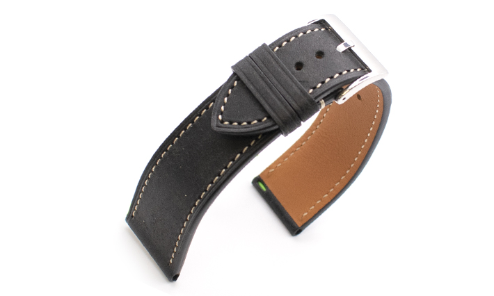 Horlogeband Italian Calf  Zwart | voor Apple watch