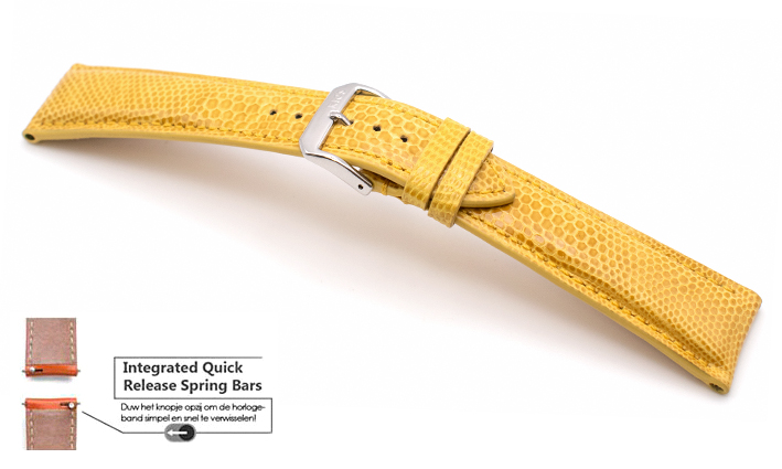 Horlogeband Lizzard Geel | voor Fromanteel 