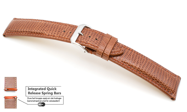 Horlogeband Lizzard cognac | voor Fromanteel 
