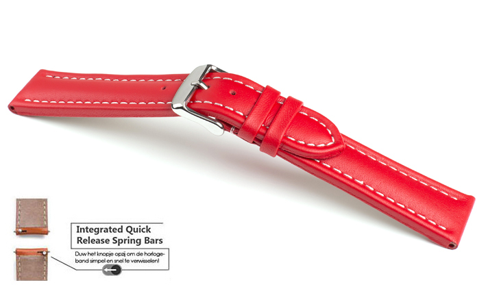 Horlogeband Basel WN rood | voor Ticwatch