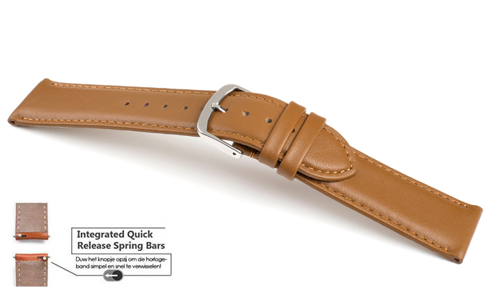 Horlogeband Chur caramel | voor Pebble