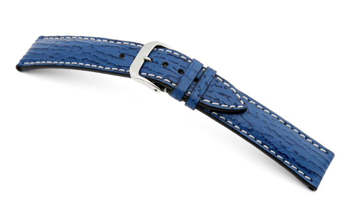 Horlogebandje Wave royalblue | passend voor Leer