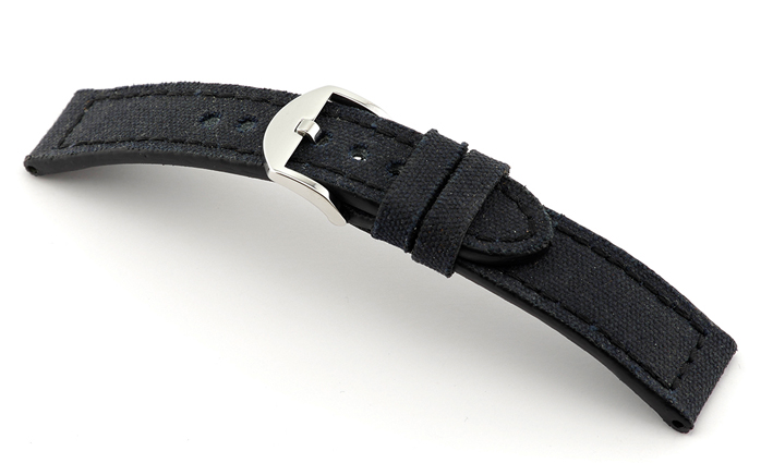 Horlogeband virginia zwart | voor Hamilton