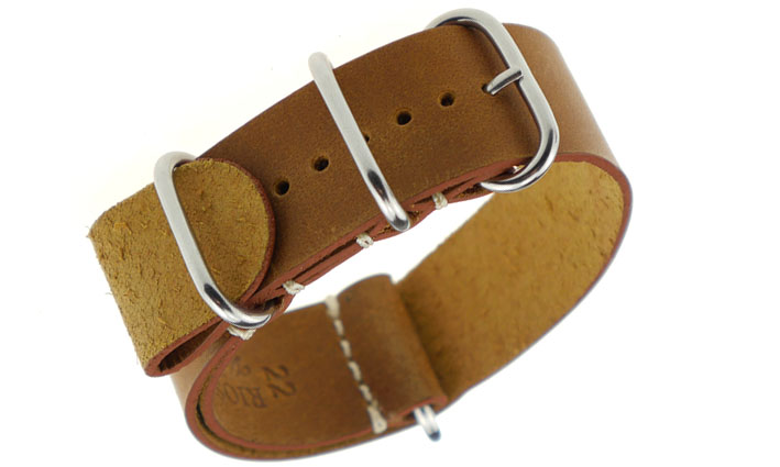 Nato Strap Brussels cognac | de Horlogebanden Specialist