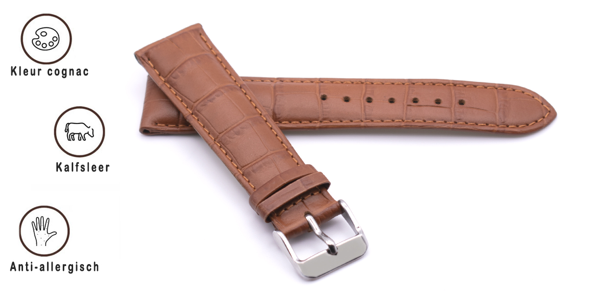 Horlogeband Arizona cognac | voor Breil