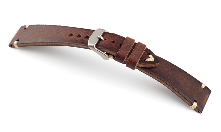 Horlogeband Vintage donkerbruin | voor Panerai 