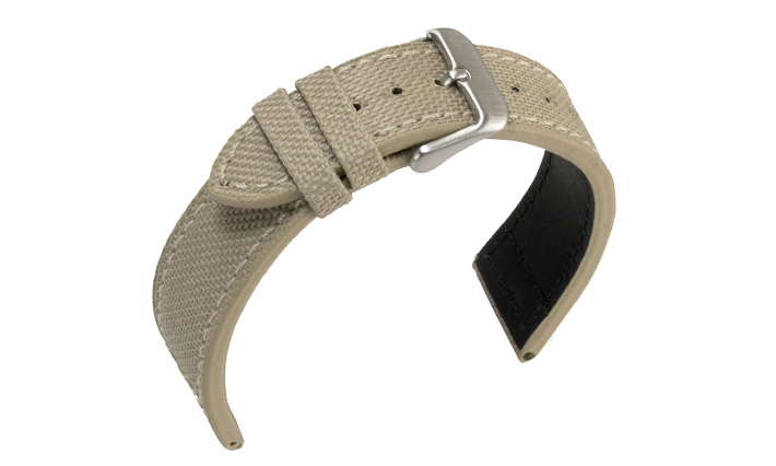 Horlogeband Canvas beige | voor Alpina 