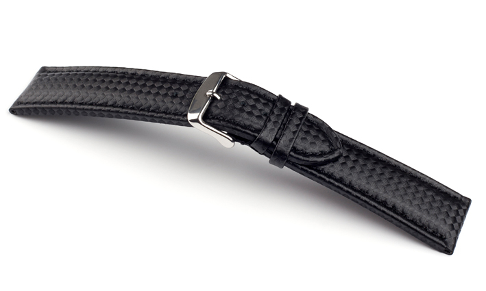 Horlogebandje Carbon Zwart | voor Hamilton 