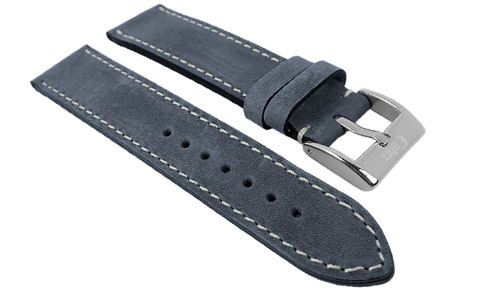 Horlogeband Vintage Nubuck blauw | voor Tudor