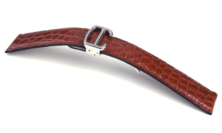 Horlogebandje Deployante mahagoni | passend voor Cartier 