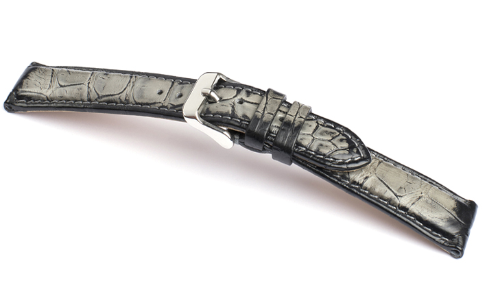 Horlogeband Alligator Multicolor grijs | voor Longines
