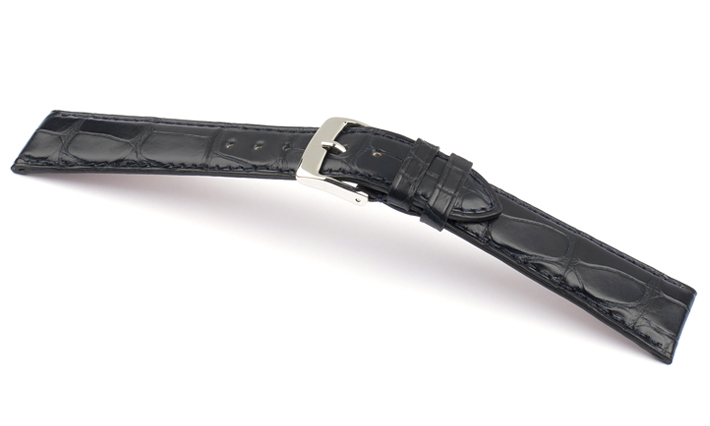 Horlogeband Alligator Classic Plat zwart | voor Vacheron Constantin