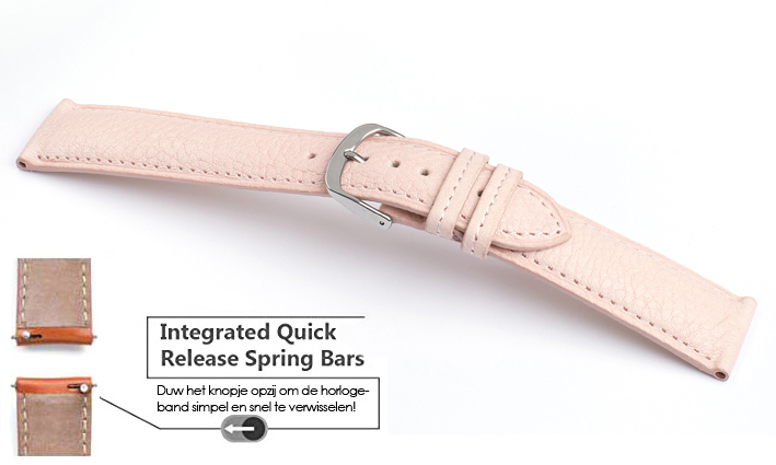 Horlogeband Vegi baby pink | voor Fossil Q