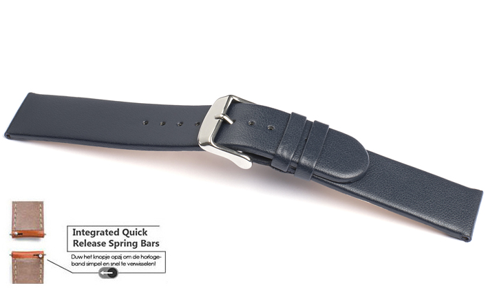 Horlogeband Mela donkerblauw | Vegan voor Quick Release 