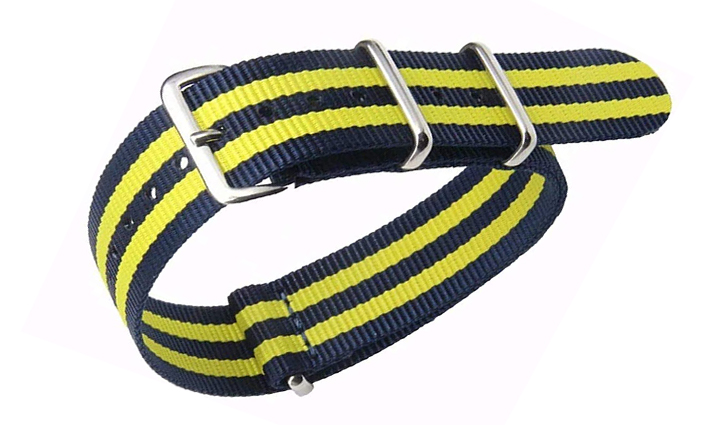 Nato Strap Blauw Geel | de Horlogebanden Specialist